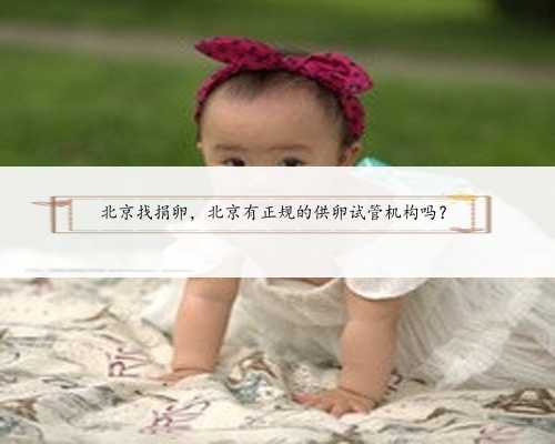 北京找捐卵，北京有正规的供卵试管机构吗？